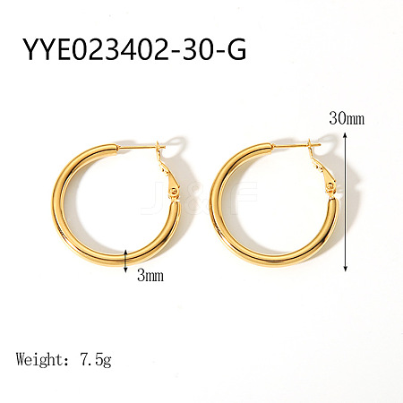 Stylish Stainless Steel Big Hoop Earrings NA7733-1-1