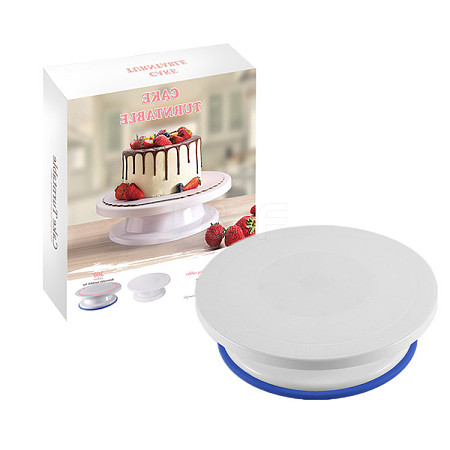 Non-slip PP Plastic Cake Turntable BAKE-PW0003-001B-02-1