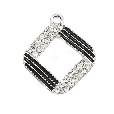 Alloy Rhinestone Pendants RB-CBA332B-07D-P-1