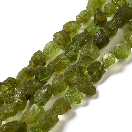 Raw Rough Natural Olive Quartz Beads Strands G-I283-G07-01-1