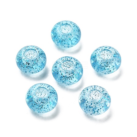 Transparent Acrylic European Beads TACR-P009-A01-02-1