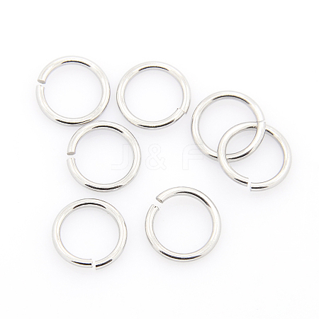 Tarnish Resistant 304 Stainless Steel Open Jump Rings STAS-J013-10xx1.2mm-01-1