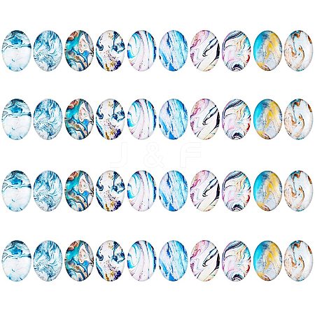 Glass Cabochons GGLA-WH0002-004-1