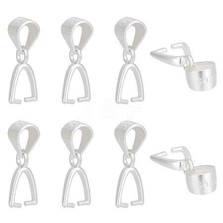 8Pcs 925 Sterling Silver Pendants STER-ME0001-07-1