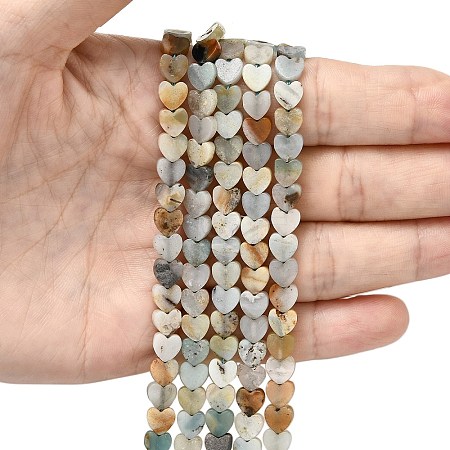 Natural Flower Amazonite Beads Strands G-A272-A01-29-1