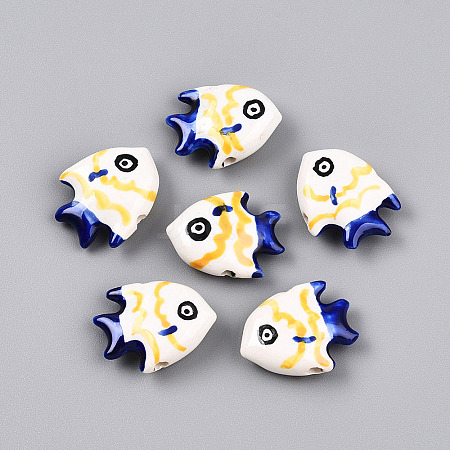 Handmade Porcelain Beads PORC-N009-08C-1