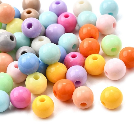 Opaque Acrylic Beads OACR-S071-01A-1