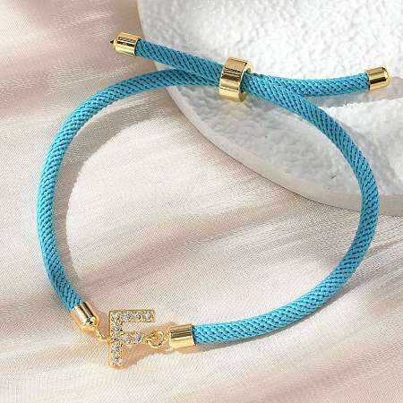 Adjustable Nylon Cord Bracelets X-BJEW-C096-01G-06-1