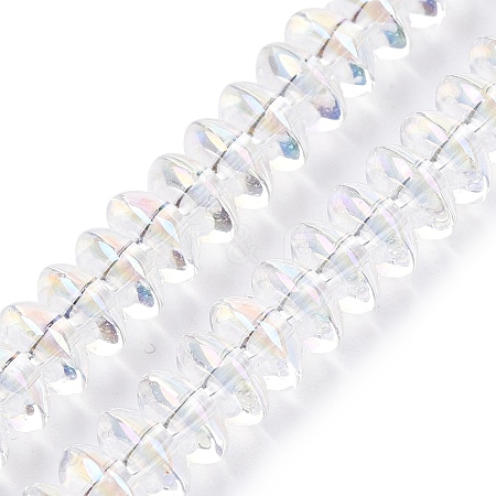 Transparent Electroplate Glass Beads Strands EGLA-N012-19A-1