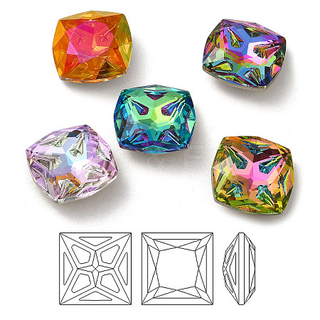 K9 Glass Rhinestone Cabochons RGLA-P036-04A-M-1