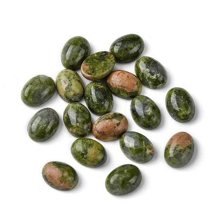 Natural Unakite Cabochons G-A094-01B-50-1