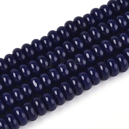 Opaque Spray Painted Glass Beads GLAA-ZX008-6mm-18P-1