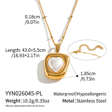 304 Stainless Steel Geometric Pendant Satellite Chain Necklaces for Women TW1524-5-1