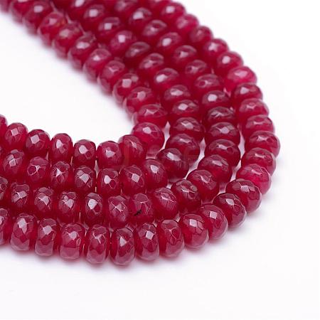 Natural White Jade Bead Strands G-R343-2x4-07-1