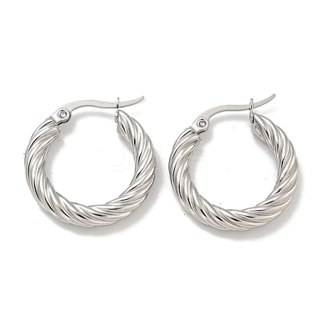 304 Stainless Steel Hoop Earring EJEW-F257-20P-03-1