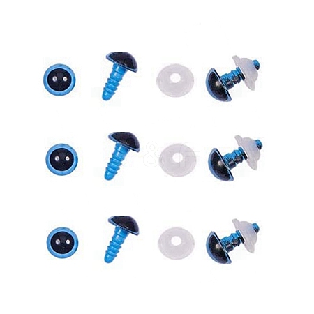 Craft Plastic Doll Eyes DIY-WH0015-10mm-A03-1