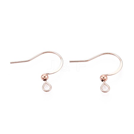 Long-Lasting Plated Brass French Hooks with Coil and Ball KK-K204-137RG-1