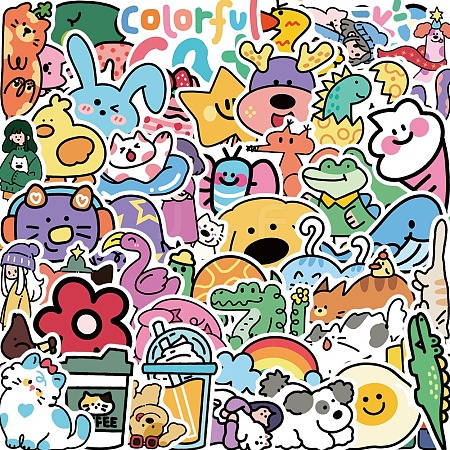 Colorful and Cute Cartoon Stickers PW-WG8EEDD-01-1