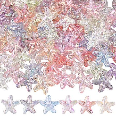 100Pcs Transparent Acrylic Beads MACR-SP0001-46-1