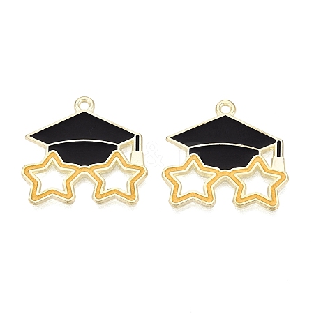 Alloy Enamel Pendants ENAM-Q004-01KCG-02-1