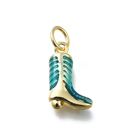 Brass Enamel Pendants KK-K400-50G-03B-1