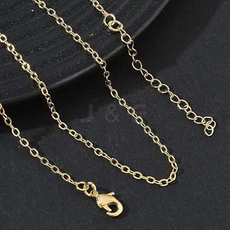 2MMM Brass Cable Chain Necklaces for Women KK-CBA2293-01G-1