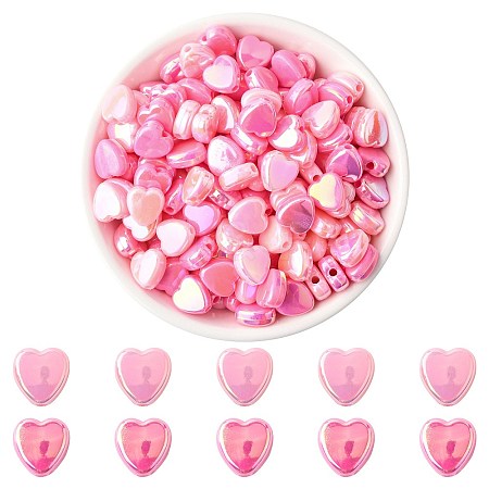 200Pcs 2 Colors ABS Plastic Beads KY-FS0001-42D-1
