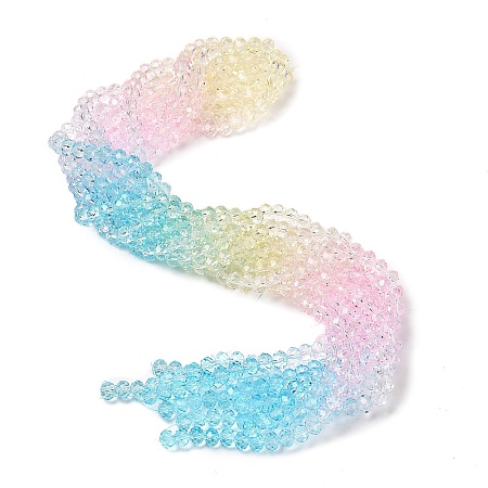 Transparent Painted Glass Beads Strands X1-DGLA-A034-T6mm-A21-1