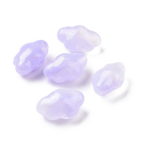 Opaque Acrylic Beads X-OACR-E014-17B-1