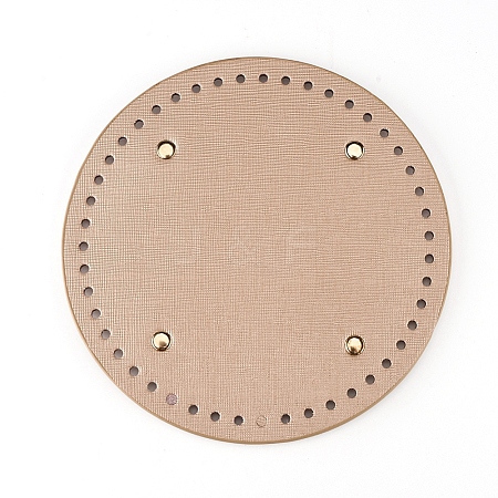 PU Leather Flat Round Bag Bottom FIND-WH0056-05B-1