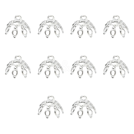 20Pcs Brass Bead Cap Pendant Bails KK-YW0003-45S-1