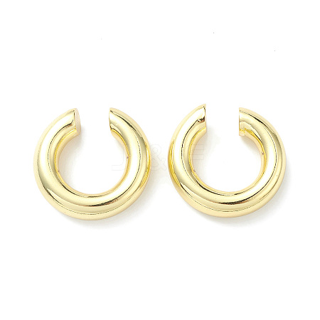 Rack Plating Brass Ring Cuff Earrings for Women X1-EJEW-H135-01G-01-1