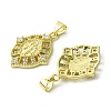 Brass Micro Pave Cubic Zirconia Pendants KK-H472-53A-G-2
