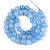 Dyed Natural White Jade Beads Strands G-T139-8mm-60-15-2