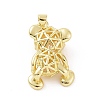 Brass Micro Pave Cubic Zirconia Pendants KK-E074-01G-3