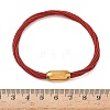 304 Stainless Steel with Polyester Metallic Cord Bracelets for Women BJEW-Z145-01G-30-5