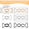 6Pairs 3 Colors Zinc Alloy Clasps FIND-BC0002-45-2