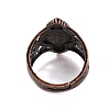 Natural Tiger Eye Retro Finger Rings RJEW-B067-01R-17-3