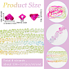 8 Strands Transparent Gradient Color Glass Bead Strands GLAA-SC0002-02C-2