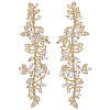Brass Rhinestone Cloth Patches PATC-WH0031-003G-02-1