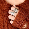 Alloy with Synthetic Turquoise Finger Rings FS-WG0500F-03-3