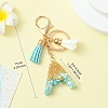Transparent Epoxy Resin Pendant Keychains KEYC-FS00022-17-5