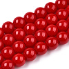Opaque Solid Color Glass Beads Strands LS-GLAA-T032-P8mm-04-1