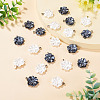 20Pcs 2 Colors Opaque Resin Pearlized Pendants PALLOY-TAC0313-5