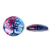 Half Round/Dome Tree Pattern Glass Flatback Cabochons for DIY Projects GGLA-Q037-25mm-M28-01-4