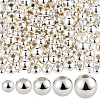 250Pcs 5 Styles Rack Plating Brass Spacer Beads KK-PA0001-02S-1