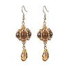 Natural Tiger Eye Dangle Earrings EJEW-MZ00669-02-2
