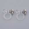 Brass Clip-on Earring Component X-KK-L169-09P-2