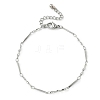 304 Stainless Steel Twisted Bar Link Chains Bracelets for Women BJEW-JB11838-2