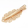 Brass Alligator Hair Clips KK-I681-03G-2